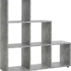Stufenregal Bergamo 1 Beton Optik B/H/T: ca. 116x118x33 cm
