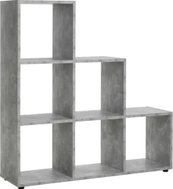 Stufenregal Bergamo 1 Beton Optik B/H/T: ca. 116x118x33 cm