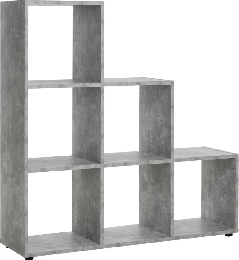 Stufenregal Bergamo 1 Beton Optik B/H/T: ca. 116x118x33 cm