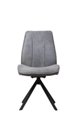 Stuhl Albany grau Microfaser B/H/T: ca. 47x95x62 cm