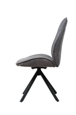 Stuhl Albany grau Microfaser B/H/T: ca. 47x95x62 cm