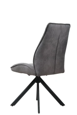 Stuhl Albany grau Microfaser B/H/T: ca. 47x95x62 cm