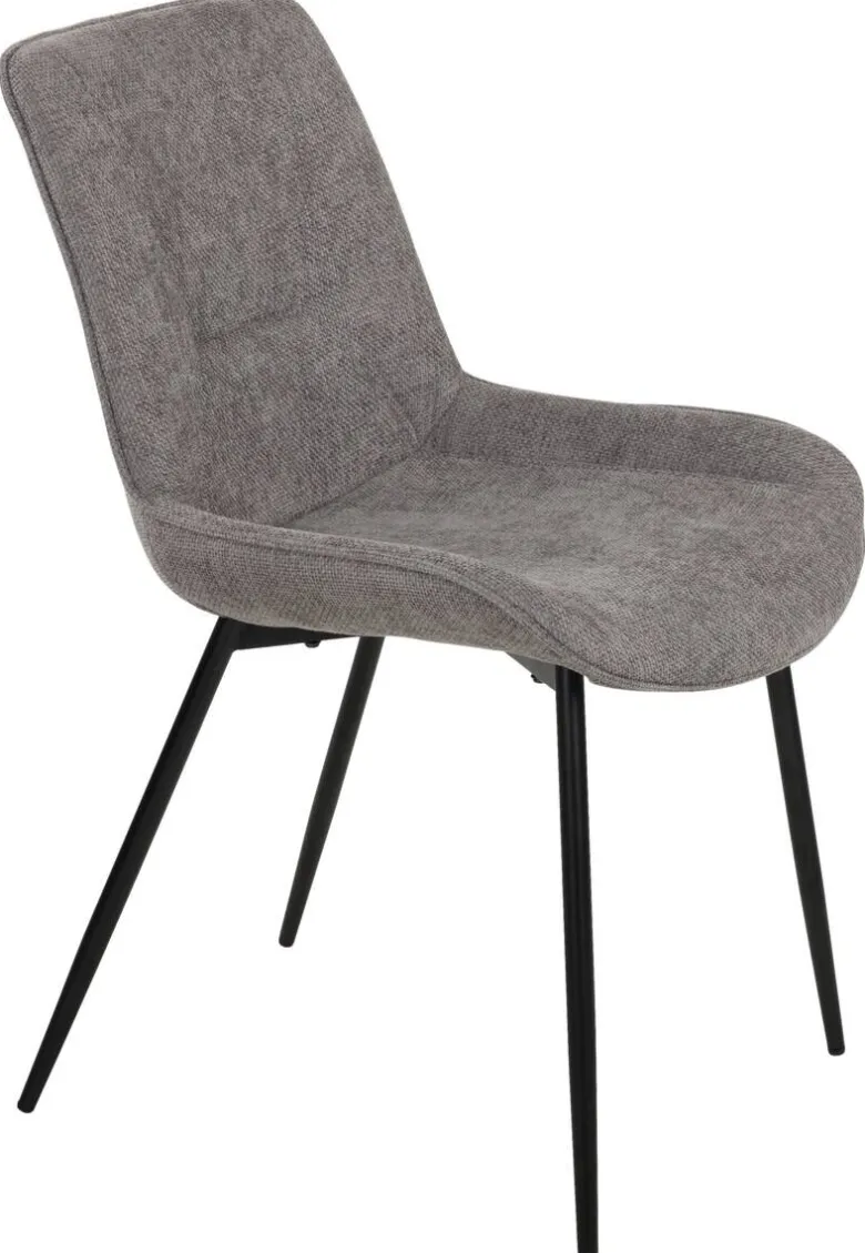 Stuhl Alisha grau Webstoff B/H/T: ca. 54x83x63 cm