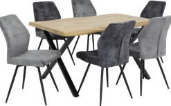 Stuhl Ally grau Microfaser B/H/T: ca. 46x89x60 cm