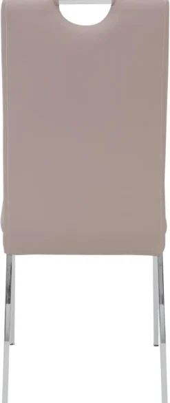 Stuhl Andrea 2er Set Cappuccino Kunstleder Metall B/H/T: ca. 43x100x64 cm