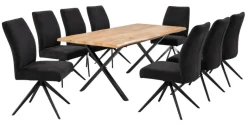 Stuhl anthrazit Webstoff B/H/T: ca. 47x93x66 cm