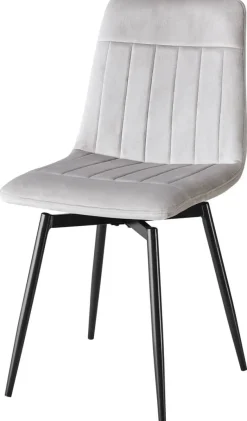 Stuhl Ayra grau Samt B/H/T: ca. 57x85x57 cm