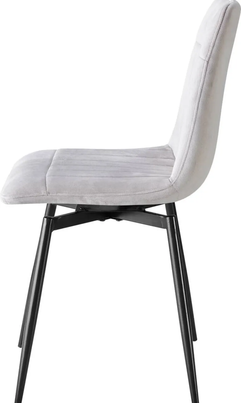 Stuhl Ayra grau Samt B/H/T: ca. 57x85x57 cm