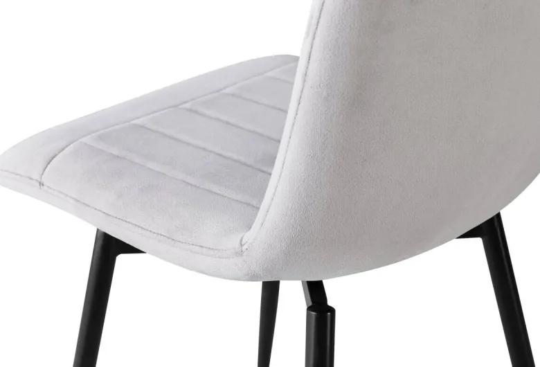 Stuhl Ayra grau Samt B/H/T: ca. 57x85x57 cm