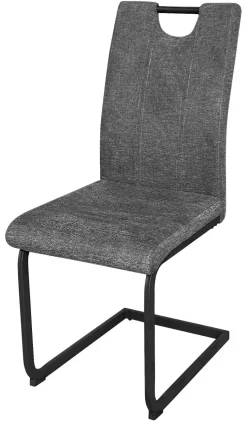 Stuhl BANFF 2er-Set. anthrazit Webstoff B/H/T: ca. 42x97x58 cm