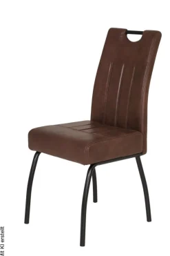 Stuhl Beate braun Vintage B/H/T: ca. 43x99x60 cm