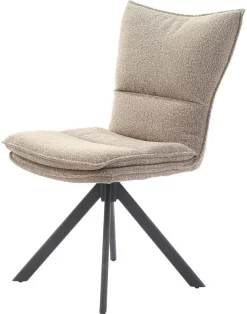Stuhl beige Webstoff B/H/T: ca. 52x91x61 cm