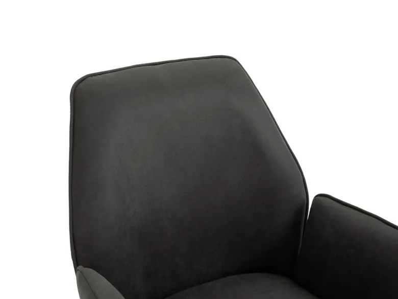 Stuhl BLAIR 2er-Set anthrazit Vintage schwarz Stoff Metall B/H/T: ca. 57x89x61 cm