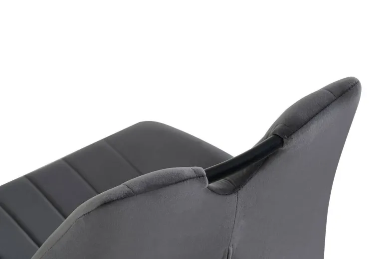 Stuhl CHRISTIN, 2er Set anthrazit Samt B/H/T: ca. 52x75x58 cm