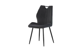 Stuhl CHRISTIN, 2er Set anthrazit Samt B/H/T: ca. 52x75x58 cm