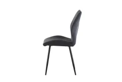 Stuhl CHRISTIN, 2er Set anthrazit Samt B/H/T: ca. 52x75x58 cm