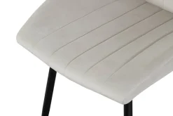 Stuhl CHRISTIN, 2er Set creme Samt B/H/T: ca. 52x58x75 cm
