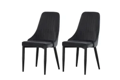 Stuhl CLAUDIA, 2er Set anthrazit B/H/T: ca. 44x88x58 cm