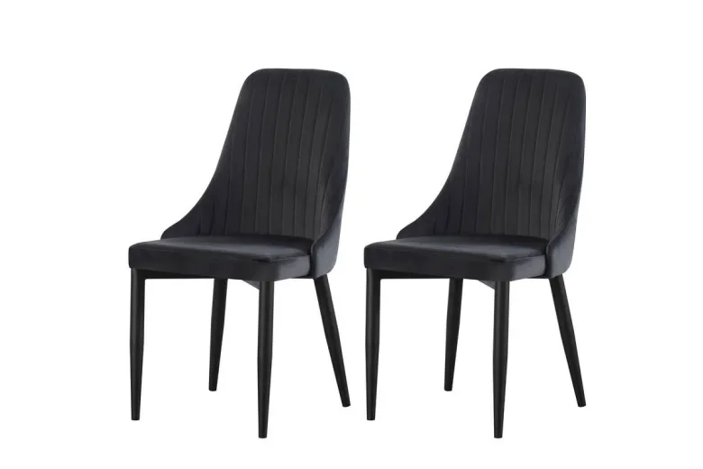 Stuhl CLAUDIA, 2er Set anthrazit B/H/T: ca. 44x88x58 cm