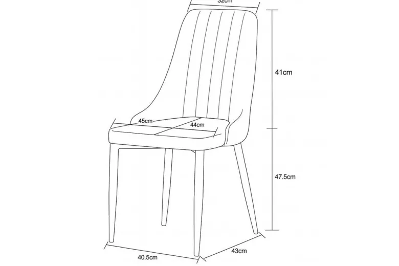 Stuhl CLAUDIA, 2er Set anthrazit B/H/T: ca. 44x88x58 cm