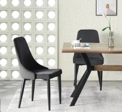 Stuhl CLAUDIA, 2er Set anthrazit B/H/T: ca. 44x88x58 cm