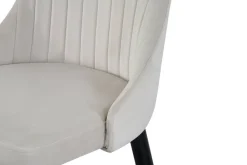 Stuhl CLAUDIA, 2er Set creme Samt B/H/T: ca. 44x88x58 cm