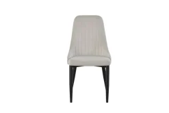 Stuhl CLAUDIA, 2er Set creme Samt B/H/T: ca. 44x88x58 cm