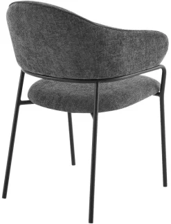 Stuhl CURVE, 2er-Set grau Stoff B/H/T: ca. 60x86x58 cm