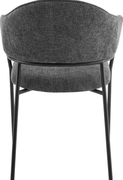 Stuhl CURVE, 2er-Set grau Stoff B/H/T: ca. 60x86x58 cm