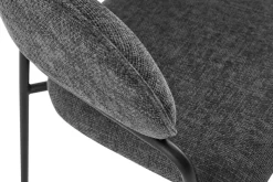 Stuhl CURVE, 2er-Set grau Stoff B/H/T: ca. 60x86x58 cm