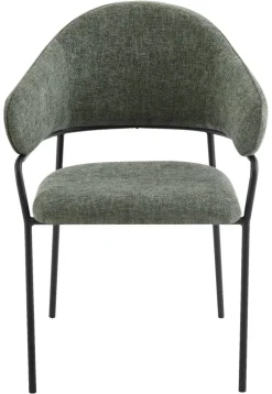 Stuhl CURVE, 2er-Set grün Stoff B/H/T: ca. 60x86x58 cm
