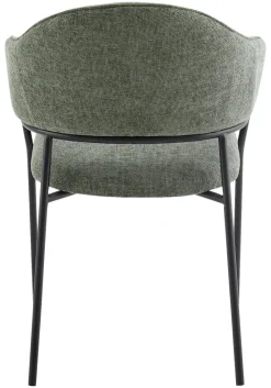 Stuhl CURVE, 2er-Set grün Stoff B/H/T: ca. 60x86x58 cm