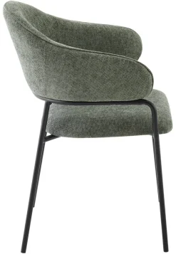 Stuhl CURVE, 2er-Set grün Stoff B/H/T: ca. 60x86x58 cm