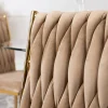Stuhl DAN beige Velourstoff B/H/T: ca. 48x94x58 cm