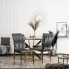 Stuhl DAN grau Velourstoff B/H/T: ca. 48x94x58 cm
