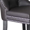 Stuhl DOMINO, 2er-Set schwarz braun Kunstleder B/H/T: ca. 48,5x93x61 cm