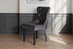 Stuhl DOMINO, 2er-Set schwarz braun Kunstleder B/H/T: ca. 48,5x93x61 cm