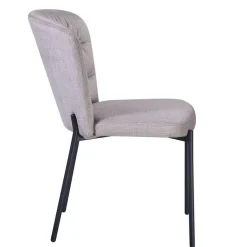 Stuhl Dora beige Velourstoff