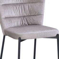 Stuhl Dora beige Velourstoff