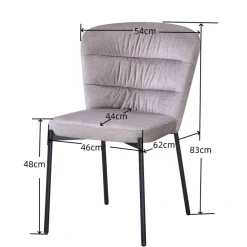 Stuhl Dora beige Velourstoff