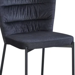 Stuhl Dora dunkelgrau Velourstoff