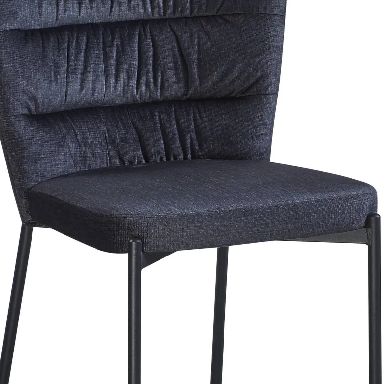 Stuhl Dora dunkelgrau Velourstoff