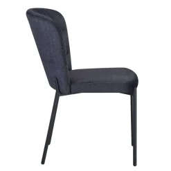 Stuhl Dora dunkelgrau Velourstoff