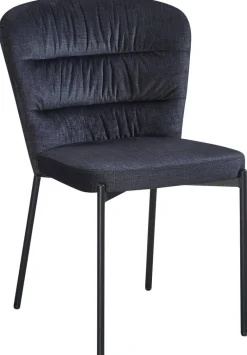 Stuhl Dora dunkelgrau Velourstoff