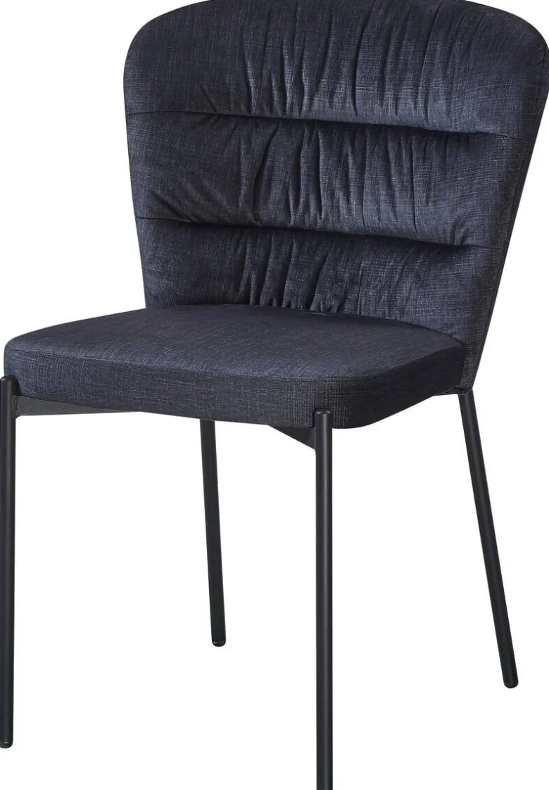 Stuhl Dora dunkelgrau Velourstoff