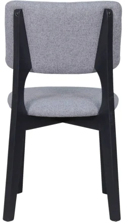 Stuhl ELSA, 2er-Set grau Webstoff B/H/T: ca. 48x87x54 cm
