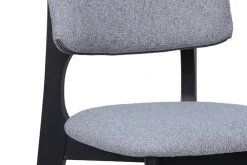 Stuhl ELSA, 2er-Set grau Webstoff B/H/T: ca. 48x87x54 cm