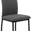 Stuhl Elsa grau Microfaser B/H/T: ca. 43x92,5x53 cm