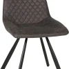 Stuhl Emily anthrazit Microfaser B/H/T: ca. 51x87x63 cm