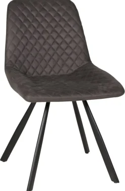 Stuhl Emily anthrazit Microfaser B/H/T: ca. 51x87x63 cm